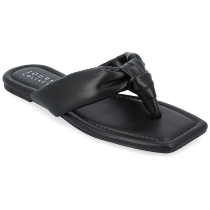 JOURNEE Collection Ares - Flip-Flop Sandals, Black