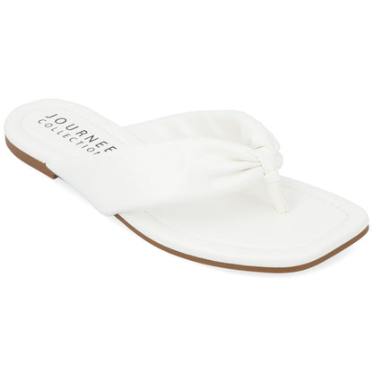 JOURNEE Collection Kyleen Flip-Flop Sandals, White