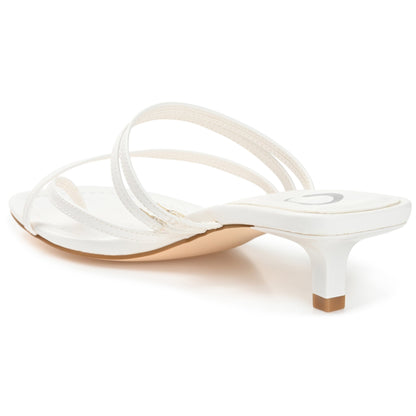 JOURNEE Collection Lettie Heels, White